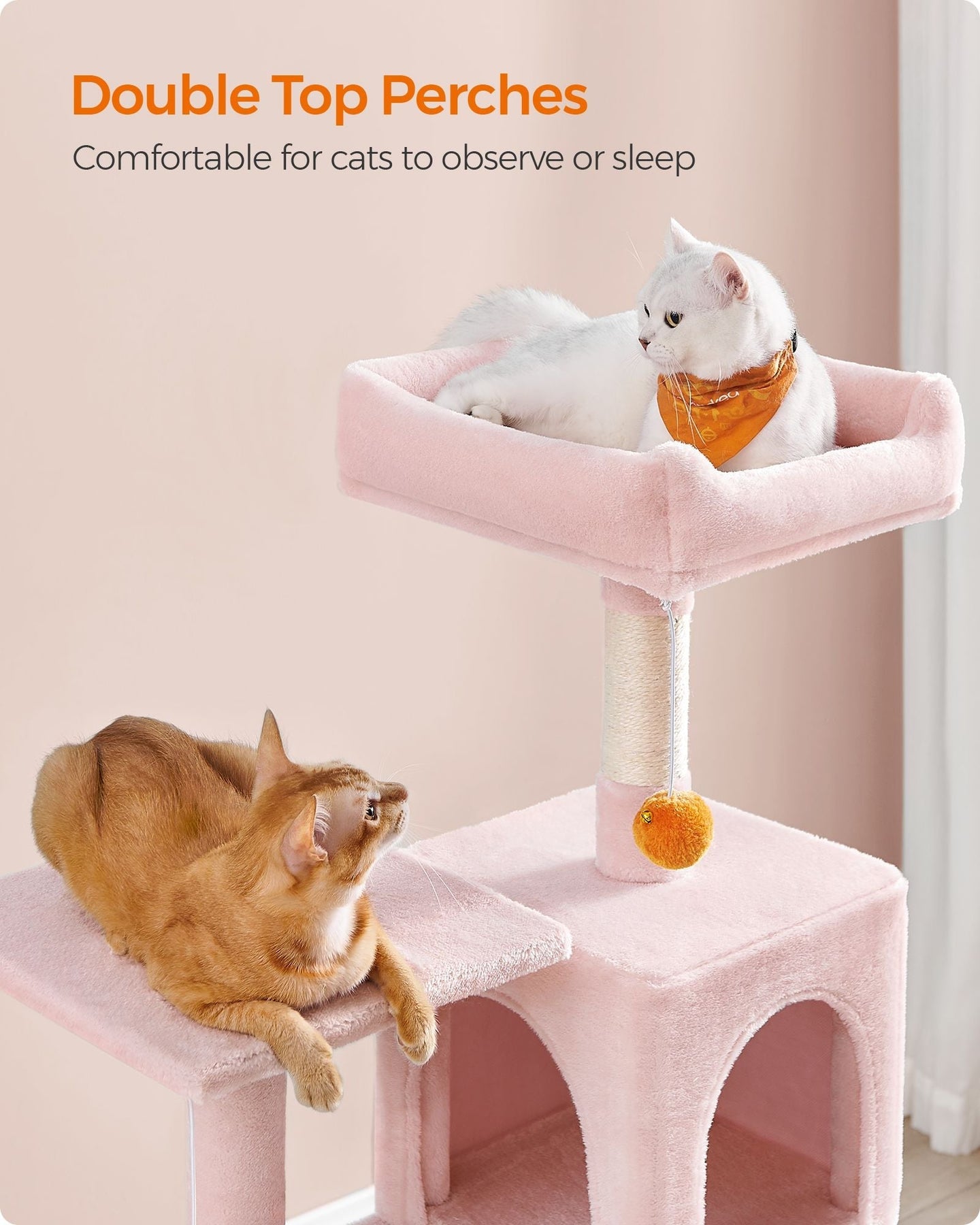 Multi-Level Cat Condo - Light Grey - Plush