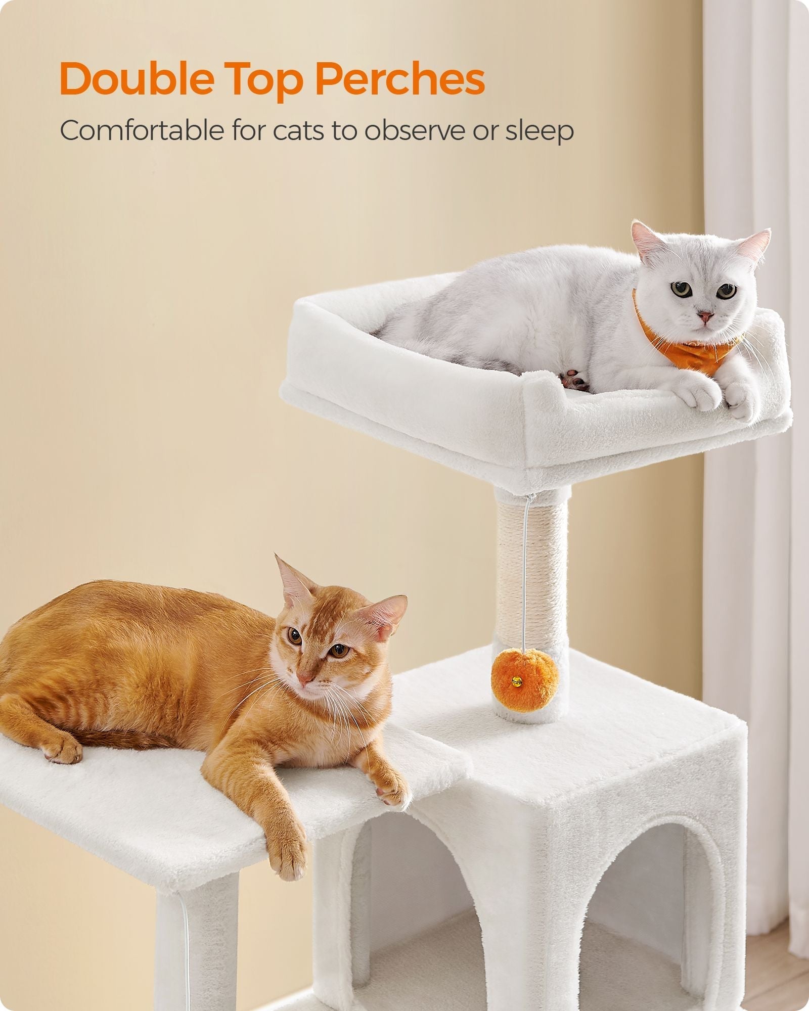Multi-Level Cat Condo - Light Grey - Plush