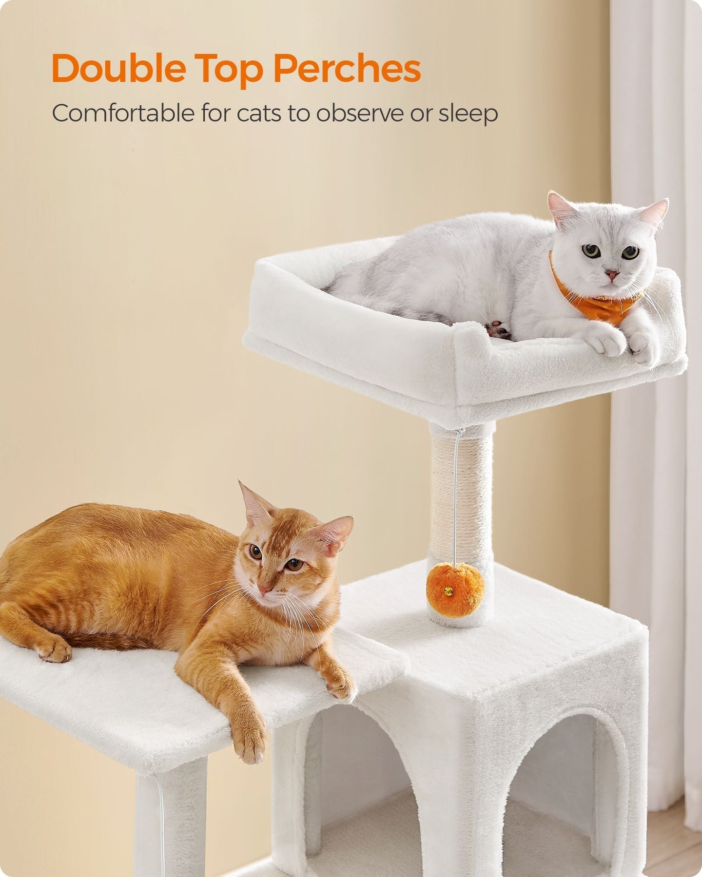 Multi-Level Cat Condo - Light Grey - Plush