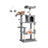 Cat Condo - Wood - Light Grey - Includes Hammock and Pompoms