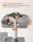 Cat Condo - Wood - Light Grey - Includes Hammock and Pompoms