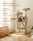Cat Tower - Ultra-Soft Fabric - White-Brown Ombré - Designed for Large Cats