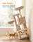 Cat Tower - Ultra-Soft Fabric - White-Brown Ombré - Designed for Large Cats