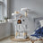Cat Tree - Ultra-Soft Fabric - White-Grey Ombré - Designed for Large Cats