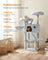 Cat Tower - Ultra-Soft Fabric - White-Grey Ombré - Designed for Large Cats
