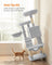 Cat Tower - Ultra-Soft Fabric - White-Grey Ombré - Designed for Large Cats