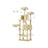 Large Multi-Level Cat Tree - 13 Scratching Posts - Wood - Jelly Pink - Encourages Healthy Scratching Habits