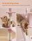 Large Multi-Level Cat Tree - 13 Scratching Posts - Wood - Jelly Pink - Encourages Healthy Scratching Habits