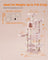 Large Multi-Level Cat Tree - 13 Scratching Posts - Wood - Jelly Pink - Encourages Healthy Scratching Habits
