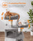 Cat Tree - Wood - Light Grey - 168 cm Tall with 13 Scratching Posts