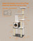 Cat Tree - Wood - Misty Grey - 5 Scratching Posts and Padded Perches