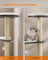 Cat Tree - Wood - Misty Grey - 5 Scratching Posts and Padded Perches