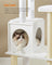 Cat Tree - Wood - Cloud White - 5 Scratching Posts