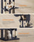 Cat Tree - Engineered Wood - Dark Grey - Multi-Level with 5 Scratching Posts and 2 Caves
