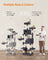 Large Cat Tower - 13 Scratching Posts - Engineered Wood - Light Grey