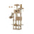 Cat Tower - Engineered Wood - Camel Brown - 13 Scratching Posts