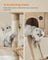 Cat Tower - Engineered Wood - Camel Brown - 13 Scratching Posts