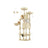 Cat Tree - Engineered Wood - Light Grey - 206 cm with 13 Scratching Posts