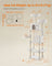 Large Multi-Level Cat Tree - 13 Scratching Posts - Plywood - Cream White