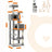 Tall Cat Tree Condo - Engineered Wood - Light Grey - Multi-Level Design with Scratching Posts