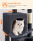 Multi-Level Cat Condo - Engineered Wood - Light Grey - 5 Scratching Posts
