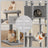 Cat Tower - Engineered Wood - Beige - Multi-Level with Scratching Posts and Hammocks