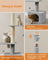 Cat Tree - Engineered Wood - Light Grey - Height Adjustable Multi-Level Condo with Scratching Posts
