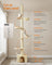 Floor to Ceiling Cat Tree - Engineered Wood - Beige - Height Adjustable with Multi-Level Design and Integrated Scratching Posts