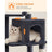Cat Tree - Plywood - Smoky Grey - Includes Hammock
