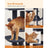 Cat Tree - Plywood - Smoky Grey - Includes Hammock
