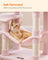 Multi-Level Cat Tree - Engineered Wood - Light Gray - Includes 4 Scratching Posts and Hammock