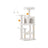 Cat Tree - 112 cm with Hammock - Wood - Light Grey