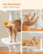 Cat Tree - 112 cm with Hammock - Wood - Light Grey
