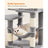 Cat Tree - Engineered Wood - Light Grey - Featuring Hammock and Condo