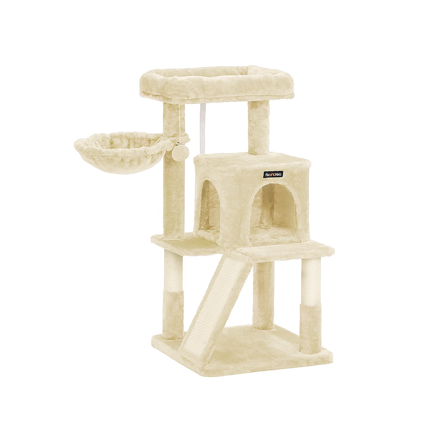 Cat Tree - PCT51W - Light Grey - Multi-Level with Scratching Board