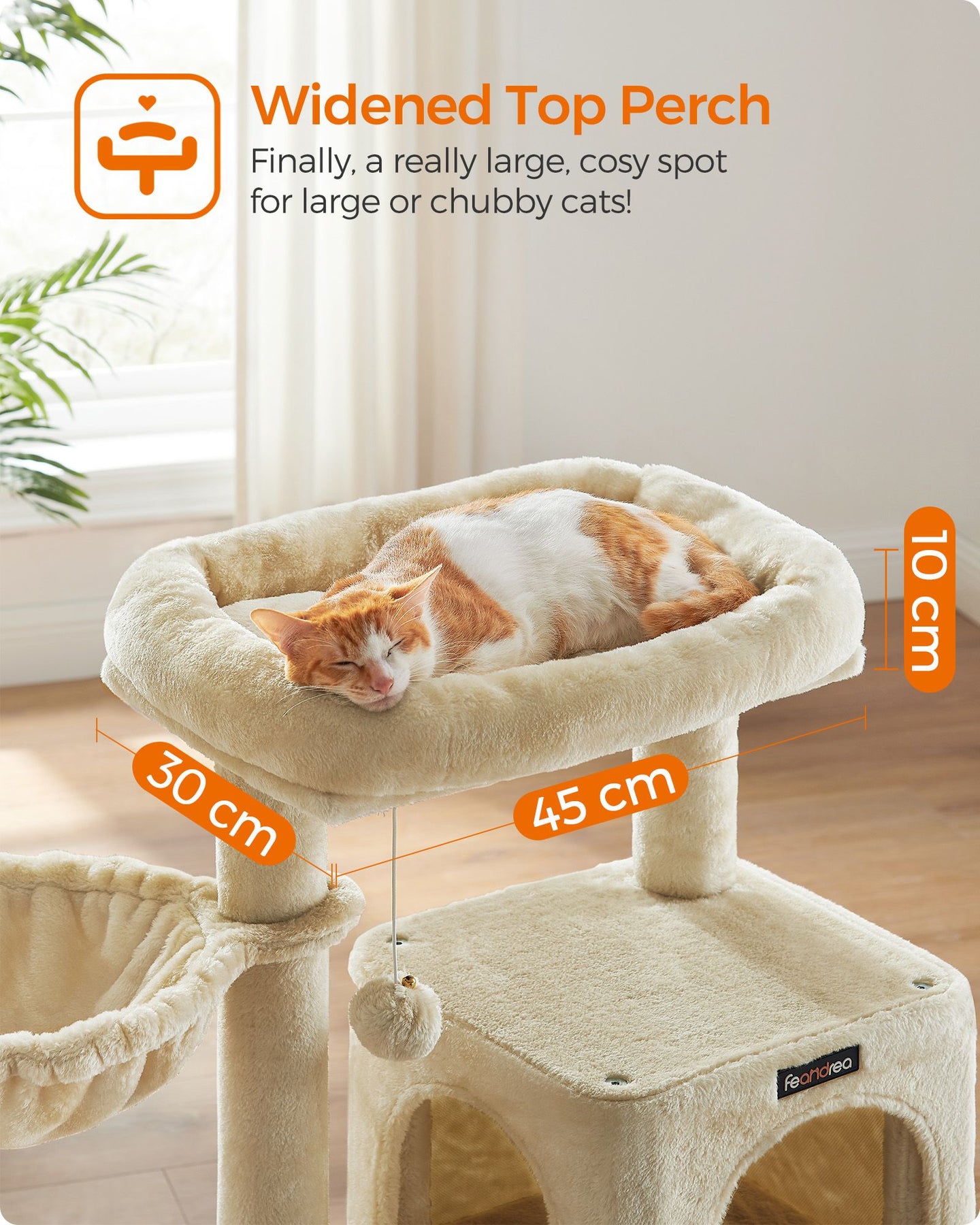 Cat Tree - PCT51W - Light Grey - Multi-Level with Scratching Board