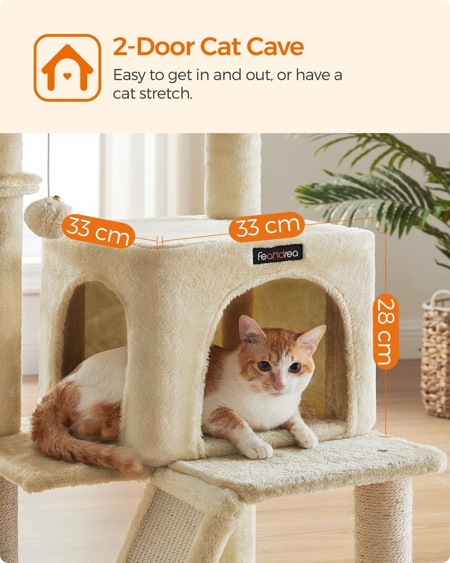 Cat Tree - PCT51W - Light Grey - Multi-Level with Scratching Board