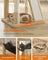 Cat Tree - PCT51W - Light Grey - Multi-Level with Scratching Board
