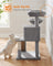 Cat Tree - Plywood - Light Grey - Multi-Level with Scratching Board