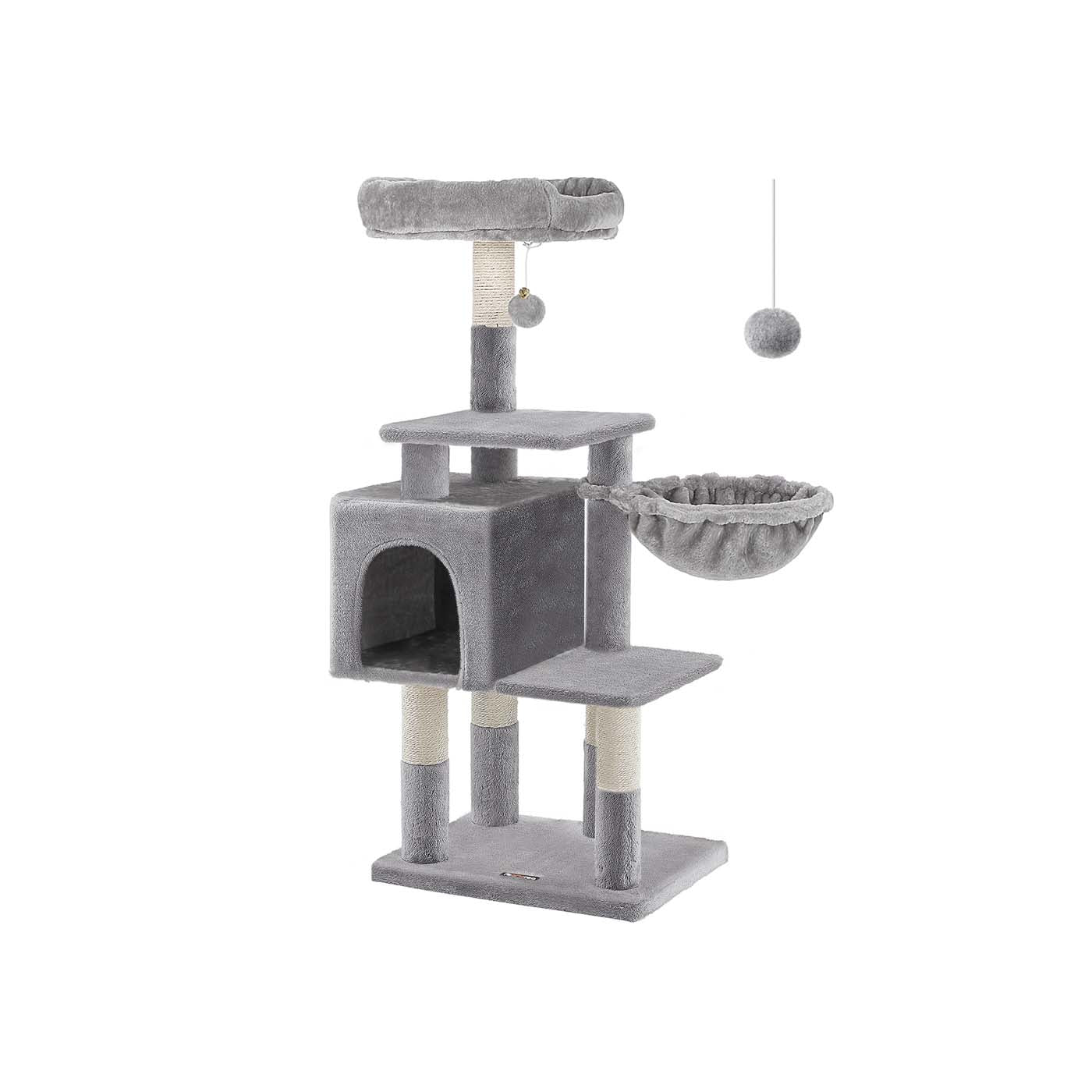 Cat Tree - Wood - Beige - Multilevel Design