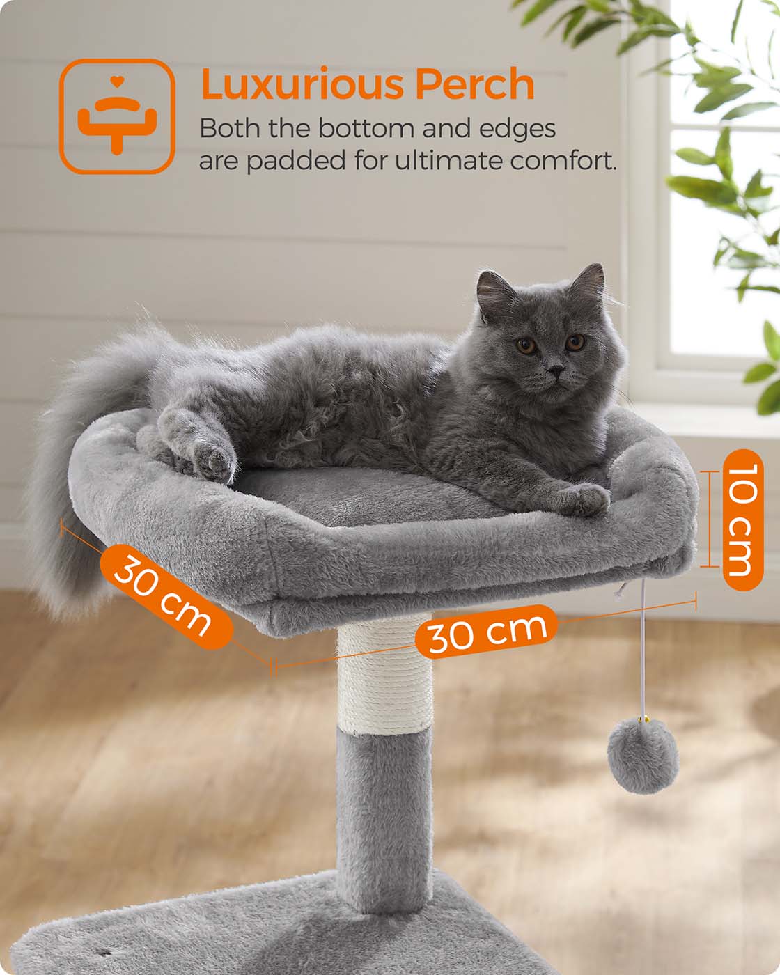 Cat Tree - Wood - Beige - Multilevel Design
