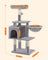 Cat Tree - Wood - Beige - Multilevel Design