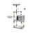 Cat Tree - Plush Fabric - Light Grey - Activity Center with Scratching Posts