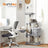 Upper Perch Cat Tree - Particleboard and Plush - Light Grey