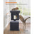 Cat Condo - Engineered Wood - Light Grey - Large Cat Perch with 2 Cat Caves and Scratching Post