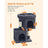 Cat Condo - Engineered Wood - Light Grey - Large Cat Perch with 2 Cat Caves and Scratching Post