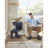 Cat Condo - Engineered Wood - Light Grey - Large Cat Perch with 2 Cat Caves and Scratching Post