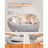Cat Tree - Wood - Light Grey - 67 cm Height with 2 Cat Caves and Large Perch