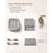 Cat Tree - Engineered Wood - Light Grey - Includes 2 Cat Caves and Scratching Post