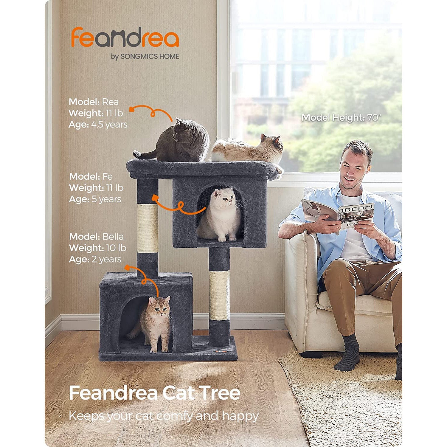 Cat Condo - Particle Board - Light Grey